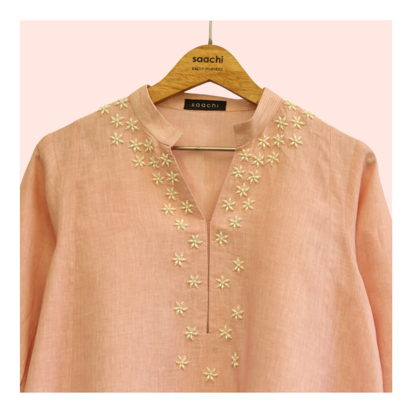Eka - peach linen co-ord set
