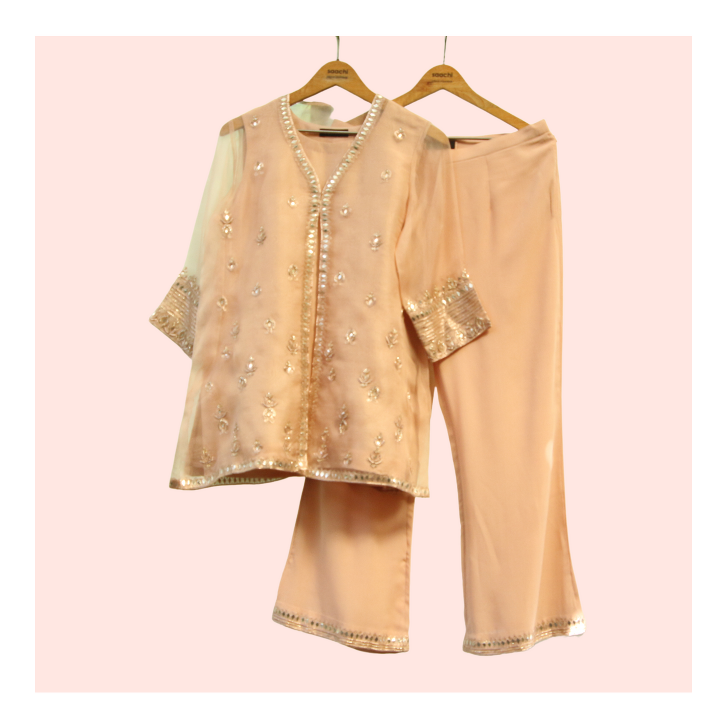 Organza jacket and pants