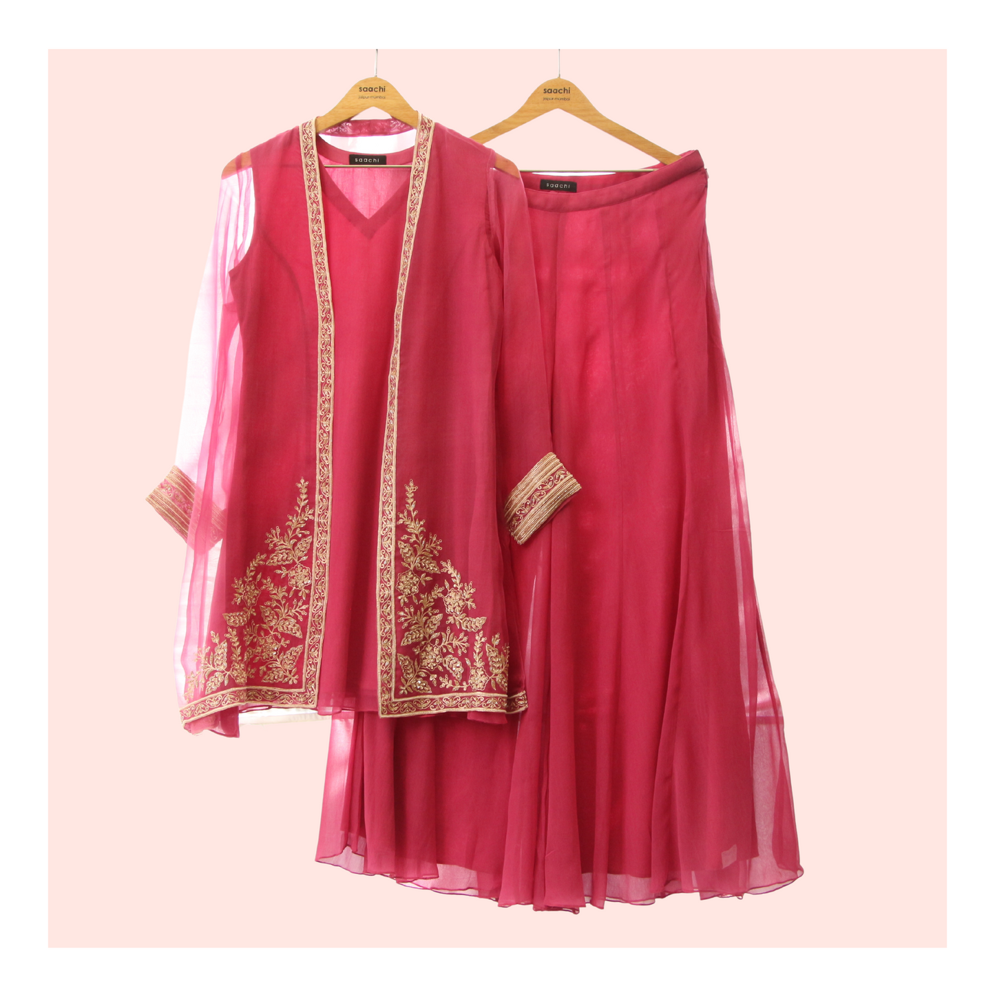 Organza sharara set