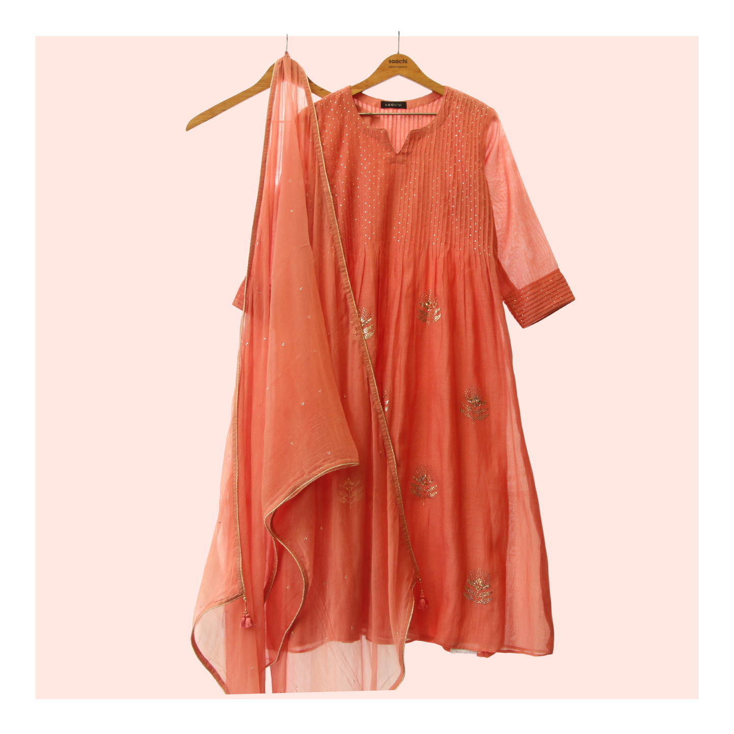 Nandini - mukaish kurta set