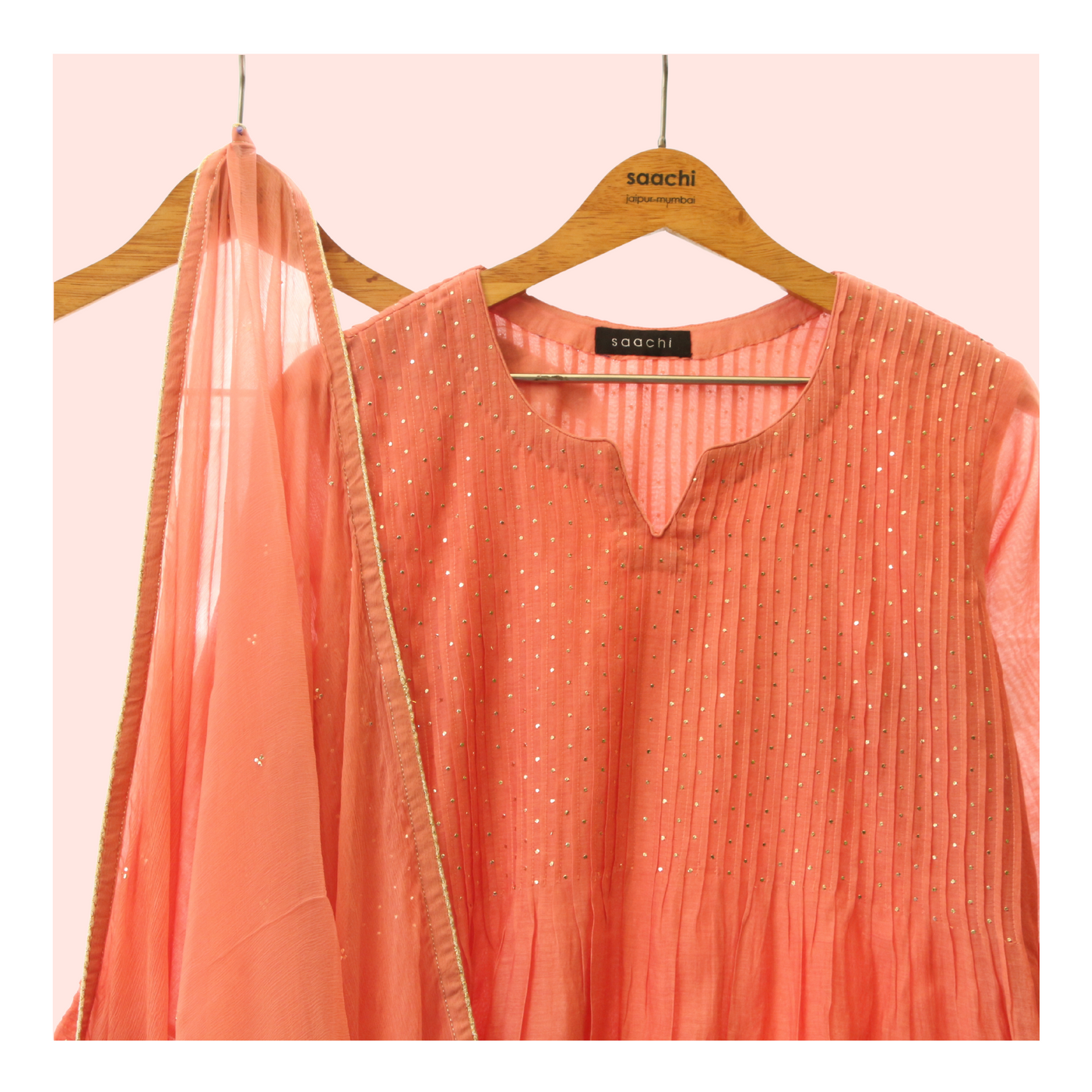 Nandini - mukaish kurta set