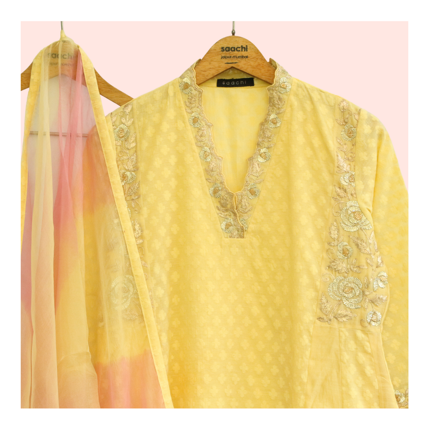 Ambika - chanderi brocade kurta set